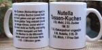 Weiße Tasse Nutellakuchen